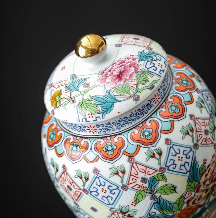 Ceramic Tea Storage Container with Alloy Lid