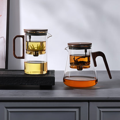 Magnetic Glass Teapot with Walnut Lid