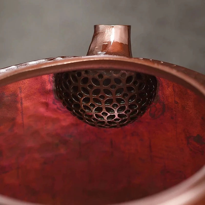 Handmade Copper Teapot with Side Handle