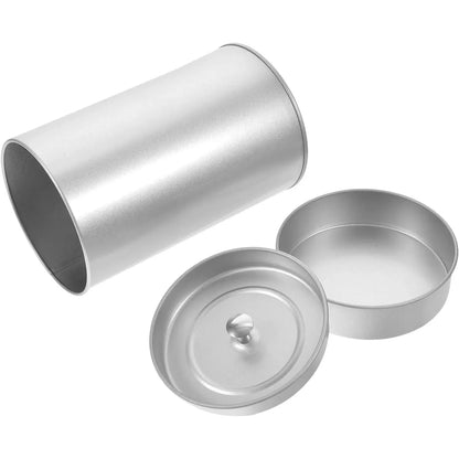 Round Tea Storage Tin - 16 Oz Double Seal