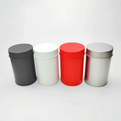 Round Tea Storage Tin - 16 Oz Double Seal