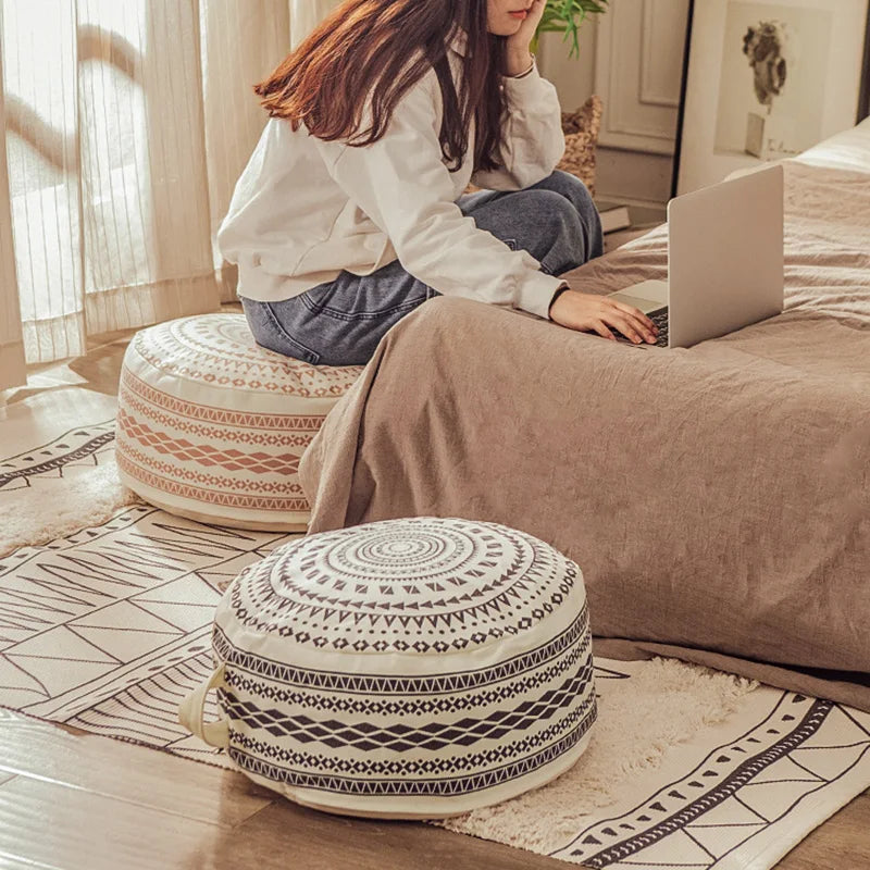 Japanese Meditation Cushion Pouf Cover