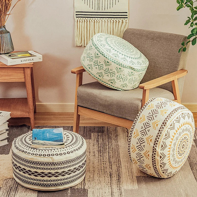 Japanese Meditation Cushion Pouf Cover