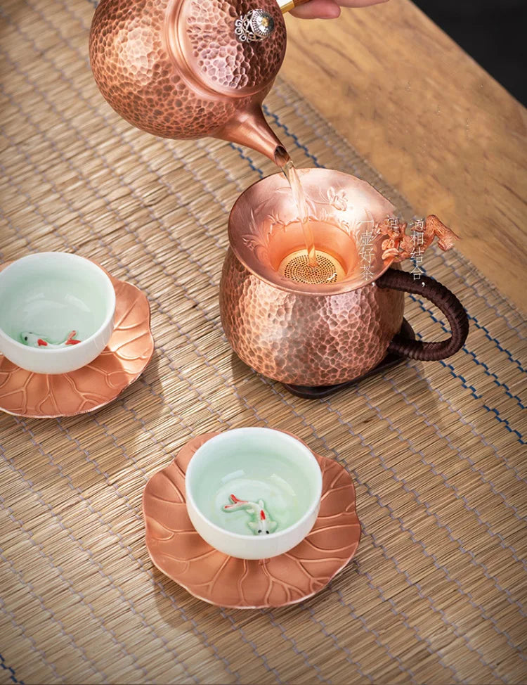 Handmade Red Copper Teapot