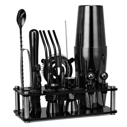 Boston Shaker Cocktail Set - 20 Piece Bar Tool Kit