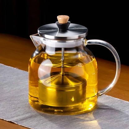 Glass Teapot With Infuser Press