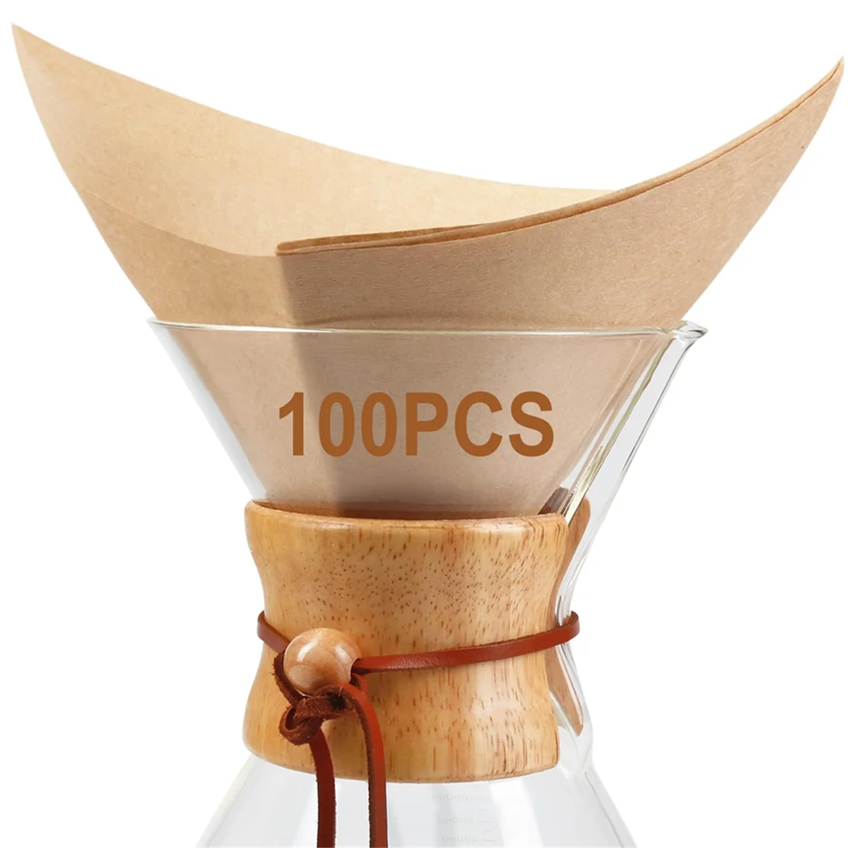 Pour Over Coffee Filters - 100 Pack Natural Paper